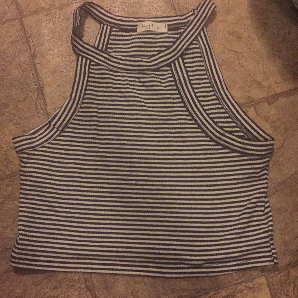 striped crop top